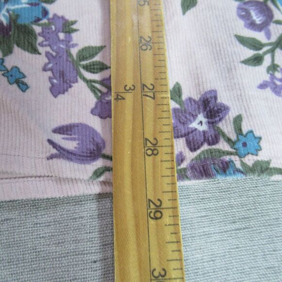 Vtg Venezia Vitale Shirt Womens 3X Lilac Corduroy Floral Button Granny Cottage - Picture 8 of 10